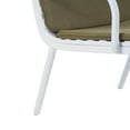 thumbnail image 5 of Christopher Knight Home 4-Seat Outdoor Chat Set, White PP Frame Chairs & Loveseat with Green Cushions, Patio Furniture, 5 of 12