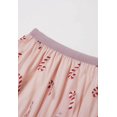 thumbnail image 2 of CHICWISH Women Christmas Shimmer Candy Cane Print Mesh Tulle Midi Skirt Cute High Waist A-Line Casual Holiday Skirts Pink, 2 of 8