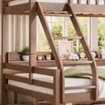 thumbnail image 5 of Leumius Twin XL over Queen Bunk Bed with Storage Drawers, Chic Curved Guardrail & Side Storage Shelves, Bunk Bed Frame with Ladder Deep Natural, 5 of 9