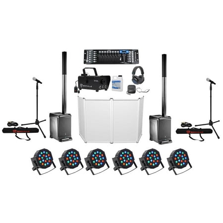 DJ Package w/ (2) JBL EON ONE Array Speakers+Subs+Facade+Fogger+Mics+Lights