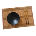 thumbnail image 2 of Deyuer Bamboo Woven Placemat Retangle Shape Thickened Heat-Resistant Oil-Resistant Non-Slip Parties Weddings Banquets Table Decoration Dining Kitchen Mat,F, 2 of 8