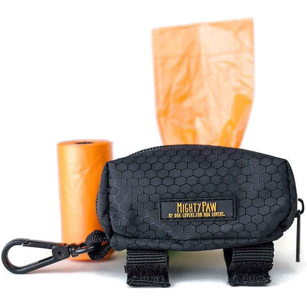 Mighty Paw Dog Poop Bag Holder Pickup Bag Zippered Pouch Includes