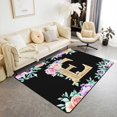 thumbnail image 1 of Erosebridal Monogrammed E Rugs For Bedroom 4'11" x 3'3", Initial Letter Living Room Carpet, Romantic Rose Bedroom Rugs, Living Room Rug Decor, Non Slip, 1 of 5