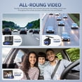 thumbnail image 4 of 3 Channel Dash Cam Front and Rear Inside, 1080p 170° Wide Angle Dashcam, Full HD Advanced Night Vision, Loop Recording, Intelligent Gravity Sensor, Motion Detection, Parking Mode, 4 of 7