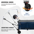 thumbnail image 5 of EAGLE PEAK 12.4 ’’ x 6.9 ’’ x 23.3 ’’ Heavy-Duty Collapsible Folding Utility Wagon Outdoor Garden Hand Cart, Dark Blue, 5 of 9