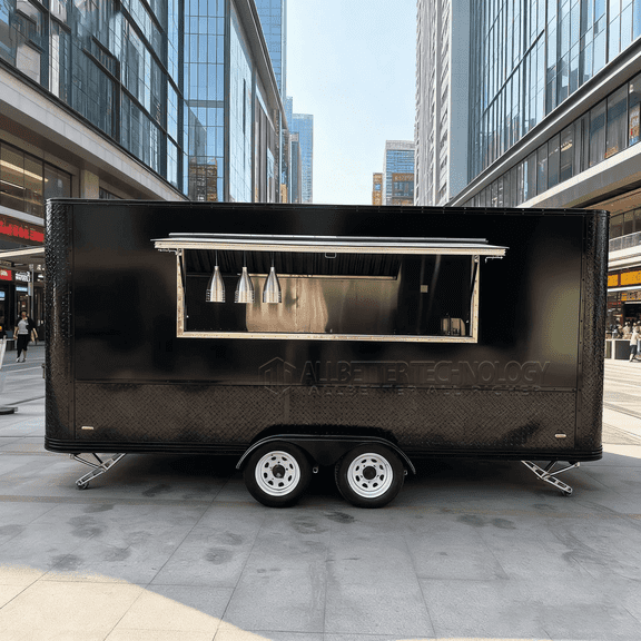 Compact Mobile Cafe Unit: Complete Coffee Bar & Snack Station for High-Traffic Locations