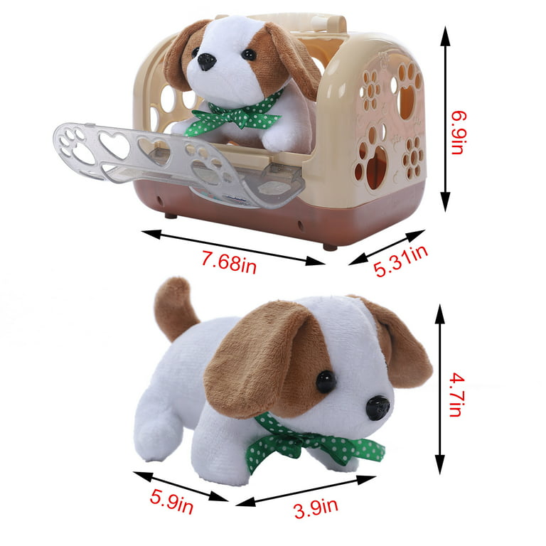 Educational Toys for Kids 5-7 Plush Toy Dog, Dog House Care Pet Play Set,Pet Toy Puppies and Accessories Dog Puzzle Toys ABS, Size: One size, Yellow