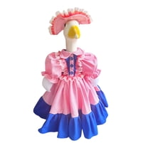 TELOLY Spring Goose Outfit Lawn Porch Goose Clothes With Hat,Porch Goose Outfits Yard Goose Outfits,Plastic Goose Costume for 23" Cement Goose Party Outdoor Patio Yard Lawn Art Decoration