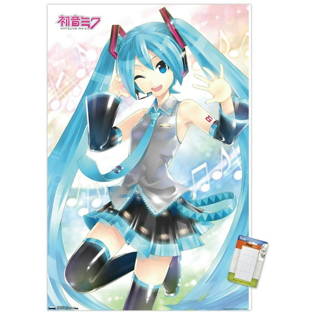Hatsune Miku - Waving Wall Poster, 22.375" x 34"
