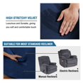 thumbnail image 3 of EIGTHTAIL Housse Extensible en Velours pour Fauteuil Inclinable 1 Pce Housse Douce pour Fauteuil Inclinable Housse de Fauteuil Inclinable Protecteur pour Fauteuil Inclinable - Bleu Paon, 3 of 7