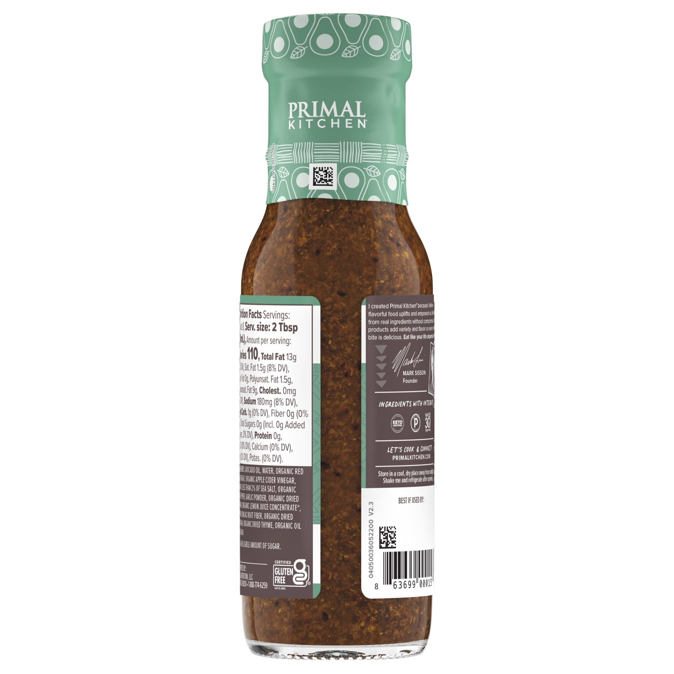 Primal Kitchen Greek Vinaigrette & Marinade 8 fl oz