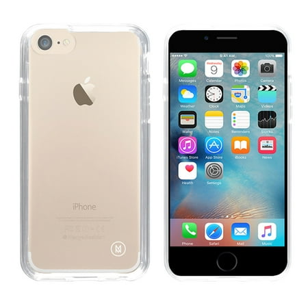 Minisuit for iPhone 7/8 - Ultra Thin Clear Case with Shock-Proof Trim and Glass Screen Protector - Walmart.com
