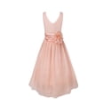 thumbnail image 3 of renvena Girls Toddler Kids Flower Chiffon Pleated Bridesmaid Wedding Pageant Party Dress, 3 of 7