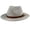 #1 Grey, variant on Unisex Wide Brim Straw Panama Fedora Hat Summer Beach Sun Hat for Men Women - Beige/Black