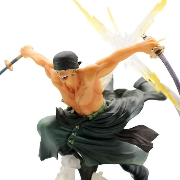 Cihalo One Piece Zoro Anime Figure Statue Roronoa Zoro Action Figure Changeable Head Pvc Statue