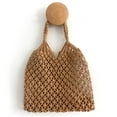 thumbnail image 2 of kurtrusly Fashionable And Functional Straw Beach Bag For Any Occasion Space-saving Blended Straw Handbag LightGray 1Set, 2 of 6