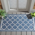 thumbnail image 3 of SAFAVIEH Courtyard Alina Geometric Quatrefoil Indoor/Outdoor Area Rug, Blue/Beige, 2' x 3'7", 3 of 10