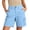 31# Sky Blue, variant on Women Stretchy Cargo Shorts High Waisted Shorts for Women Knee Length Summer Casual Shorts Khaki XXL
