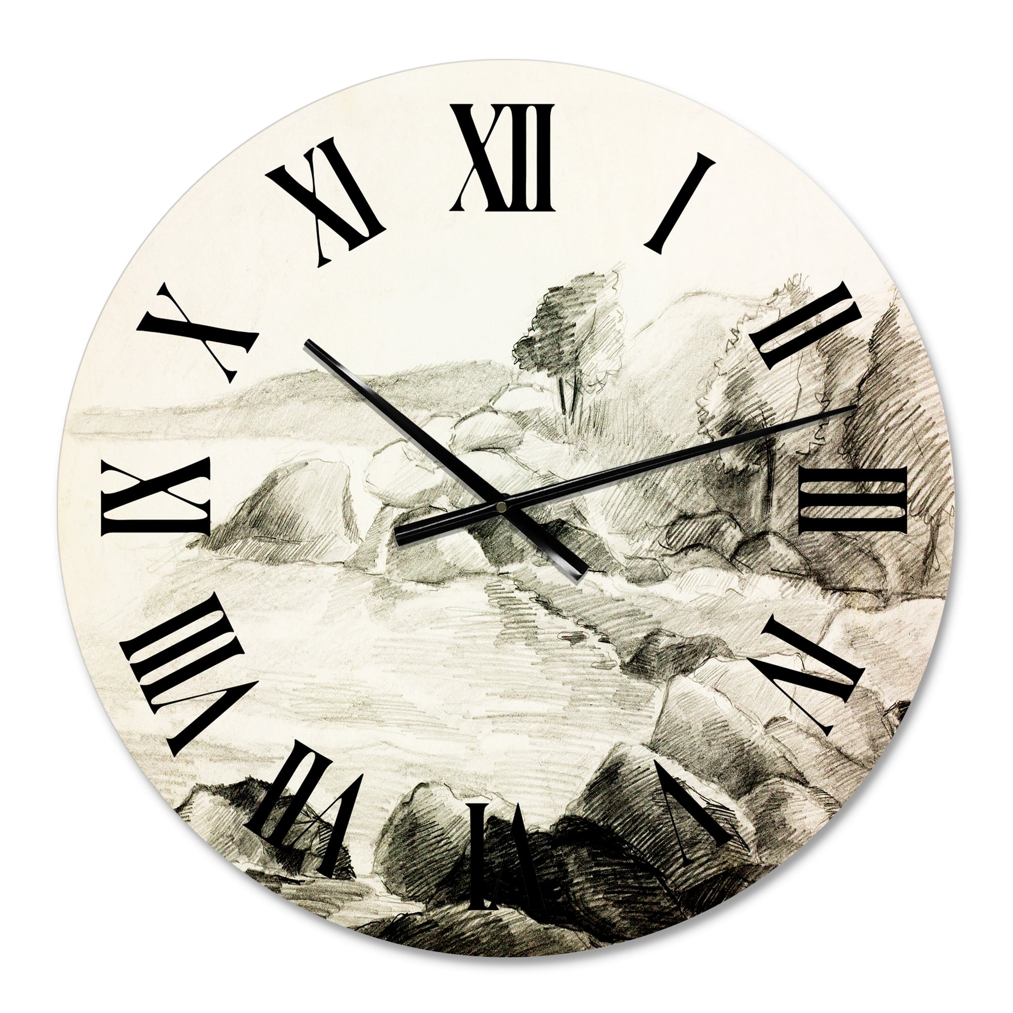 Designart 1 in Coastal Wall Clock