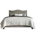 thumbnail image 3 of Home Design Anderson Full Upholstered Panel Bed with Tufted Wingback Headboard and Foam Cushioning, Gray, Easy Assembly, 3 of 5