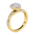 thumbnail image 2 of AoneJewelry 2.00 Carat Pear Shape Opal & Diamond Gemstone Ring In 10K Yellow Solid Gold, 2 of 5