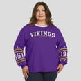 thumbnail image 4 of Women's WEAR by Erin Andrews Purple Minnesota Vikings Plus Size Sport Long-Sleeve T-Shirt, 4 of 5