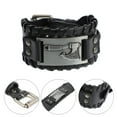 thumbnail image 2 of Woven Leather Bracelet Retro Pirate Style Personality Men Leather Bracelet, 2 of 7