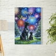 thumbnail image 2 of Happy New Year Great Dane Family Cheer Winter Midnight Firework Vertical Matte Canvas Poster Danes Dog Lover Gifts Wall Art Home Decor - 02025, 2 of 5