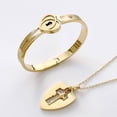 thumbnail image 3 of Pulsera con candado y collar con llave, joyería para parejas de acero titanio, regalo romántico, 3 of 3