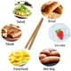 thumbnail image 3 of Pinzas para utensilios de cocina de bambú de 7 pulgadas, pinzas para tostadas de bambú reutilizables para tostadas, kimchi, frutas y té, 8 piezas., 3 of 5