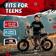 thumbnail image 5 of ESKUTE V101 Electric Bike for Adults & Teens 749W , 19MPH, 48V 13Ah Battery, 16"x4.0" Fat Tire E-Bike, 7-Speed, Front Suspension, All-Terrain Ebike Orange, UL2849 Class 2, 5 of 9