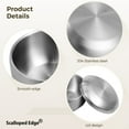 thumbnail image 4 of 2 PCS Stainless Steel Rice Bowl with Lid,5.1 Inch Double-Walled Insulated Metal Bowls,Food Bowls for Korean Kitchen Restaurant,Multi-Purpose Insulated Soup Bowls Snacks Bowls,Silver, 4 of 6