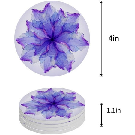 

FMSHPON Mandala Pattern Set of 6 Round Coaster for Drinks Absorbent Ceramic Stone Coasters Cup Mat with Cork Base for Home Kitchen Room Coffee Table Bar Decor