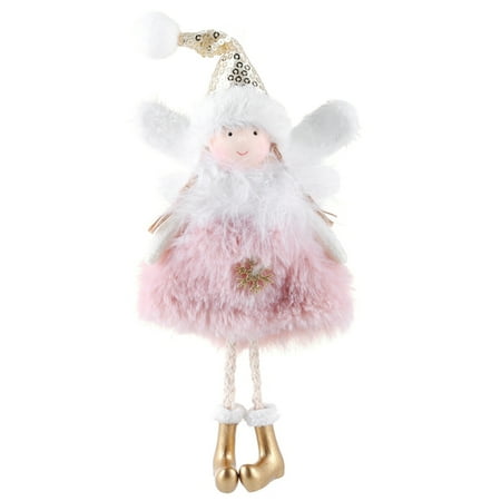 

NUOLUX Christmas Ornaments Sequins Love Angel Doll Hanging Pendants for Kid (Pink)