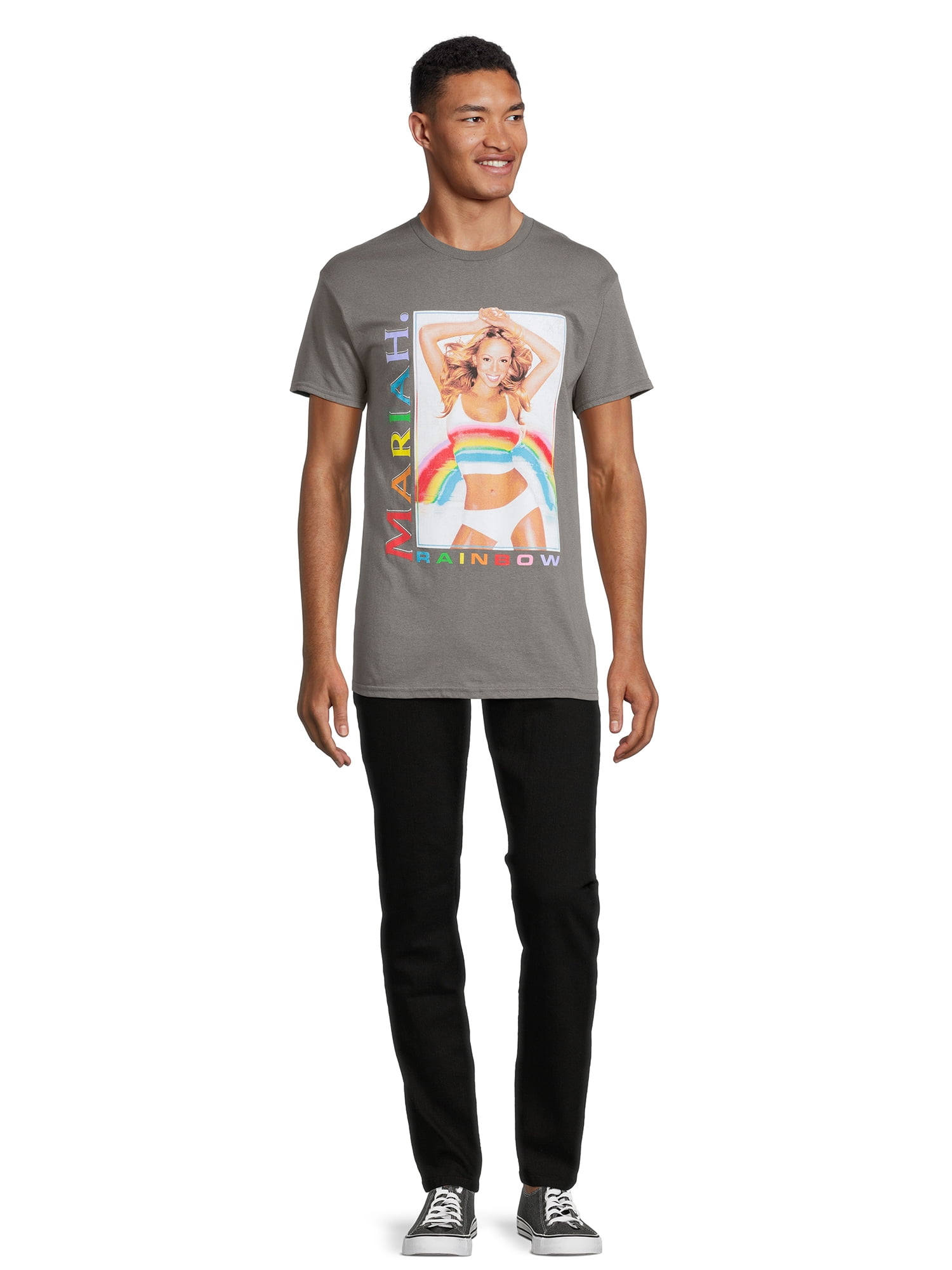 T-shirt Mariah Carey Rainbow - Collection Y2K - Gildan - Tailles S à 4XL - Blanc - Livraison Offerte