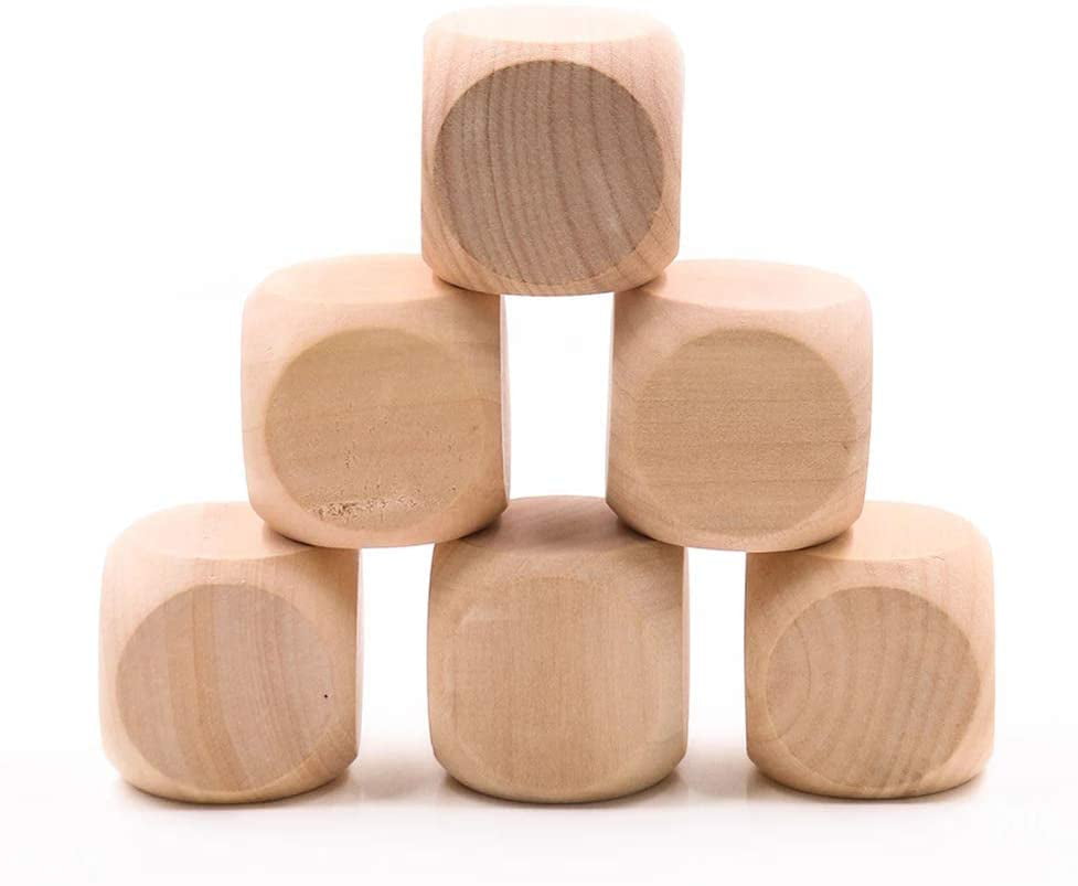 Details about   Children 20mm Engraving Family DIY Blank Dice Wood Cube Dices 6 Sided Wood Dice 
