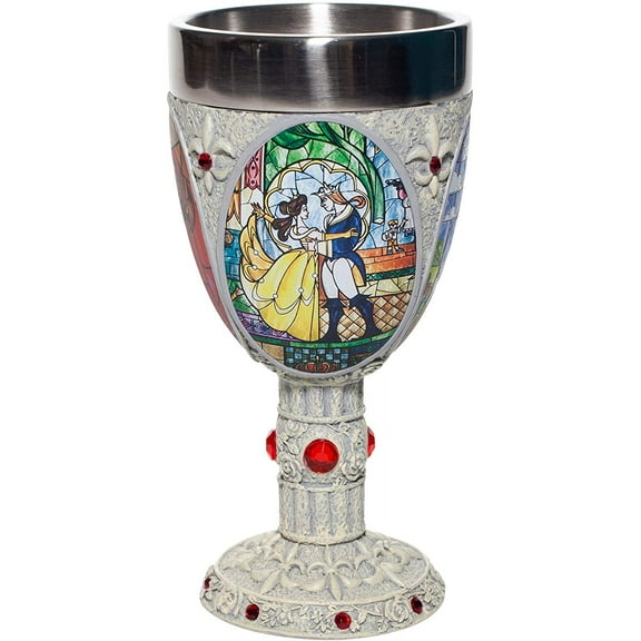 Enesco Disney Showcase Beauty and the Beast Chalice 7in H