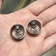 thumbnail image 3 of Ear Plugs Screw Fit Surgical Steel Vintage Rose Flower Design - Sold as a pair, 3 of 5