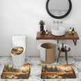 thumbnail image 5 of Rustic Cabin Hunting Theme Deer Shower Curtain Sets 4 Piece,Vintage Watercolor Farmhouse Fall Forest Wildlife Pheasants Ducks Bathroom Decor with Rugs Include Waterproof Non-Slip Toilet Lid Cover, 5 of 8
