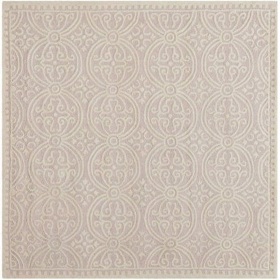 SAFAVIEH Cambridge Leslie Geometric Wool Area Rug, Light Pink/Ivory, 11' x 15'