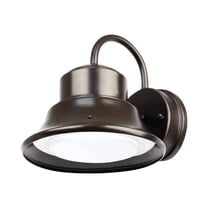 1000 Lumen Integrated LED Bronze Dusk to Dawn Bell Wall Light, 4000K