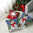 thumbnail image 6 of Latch Hook Kits DIY Throw Pillow Cover Pre-Printed Snowman Canvas Needlework Handicrafts for Kids & Adults Family Activity Sofa Decor 17'' x 17'', 6 of 7