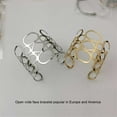 thumbnail image 3 of Becaristey Bracelets Reticulation Durable Léger Poli Manchette Bracelets Simple Mode Robuste Bijoux Femmes Fête d'Anniversaire, 3 of 6