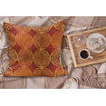 thumbnail image 2 of Victorian Fluffy Throw Pillow Cushion Cover, Vintage Style Flower with Medieval Tones Rococo Baroque Esoteric Motif, Decorative Square Accent Pillow Case, 18" x 18", Mustard Orange, by Ambesonne, 2 of 5