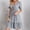 *Gray, variant on ClodeEU Women's V-Neck Short Sleeve High Waist Dress ,Casual Summer Loose Fit Midi Dress Gray,Womens Plus XXL