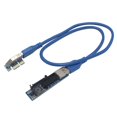 thumbnail image 2 of Adaptador de tarjeta vertical de extensión SSU PCI-E x1 a x1 con cable USB 3.0 (0,6 m), 2 of 9
