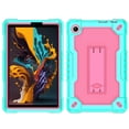 thumbnail image 5 of SOATUTO for TCL TAB 8 Plus 8" Tablet Case Cover Model 9138S Shockproof Case with Shoulder Strap Soft Silicone Hard Back Rugged Full-Body Kids Friendly for TCL TAB 8 Plus 8 inch 9138S - Green+Pink, 5 of 8