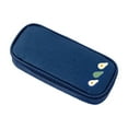 thumbnail image 2 of Large Pencil Case for Ki-ds, Blue Fabric Cute Sch-ool Supplies Pouch with Multiple Compartments & Zipper Closure, Stationery Organizer, 2 of 6