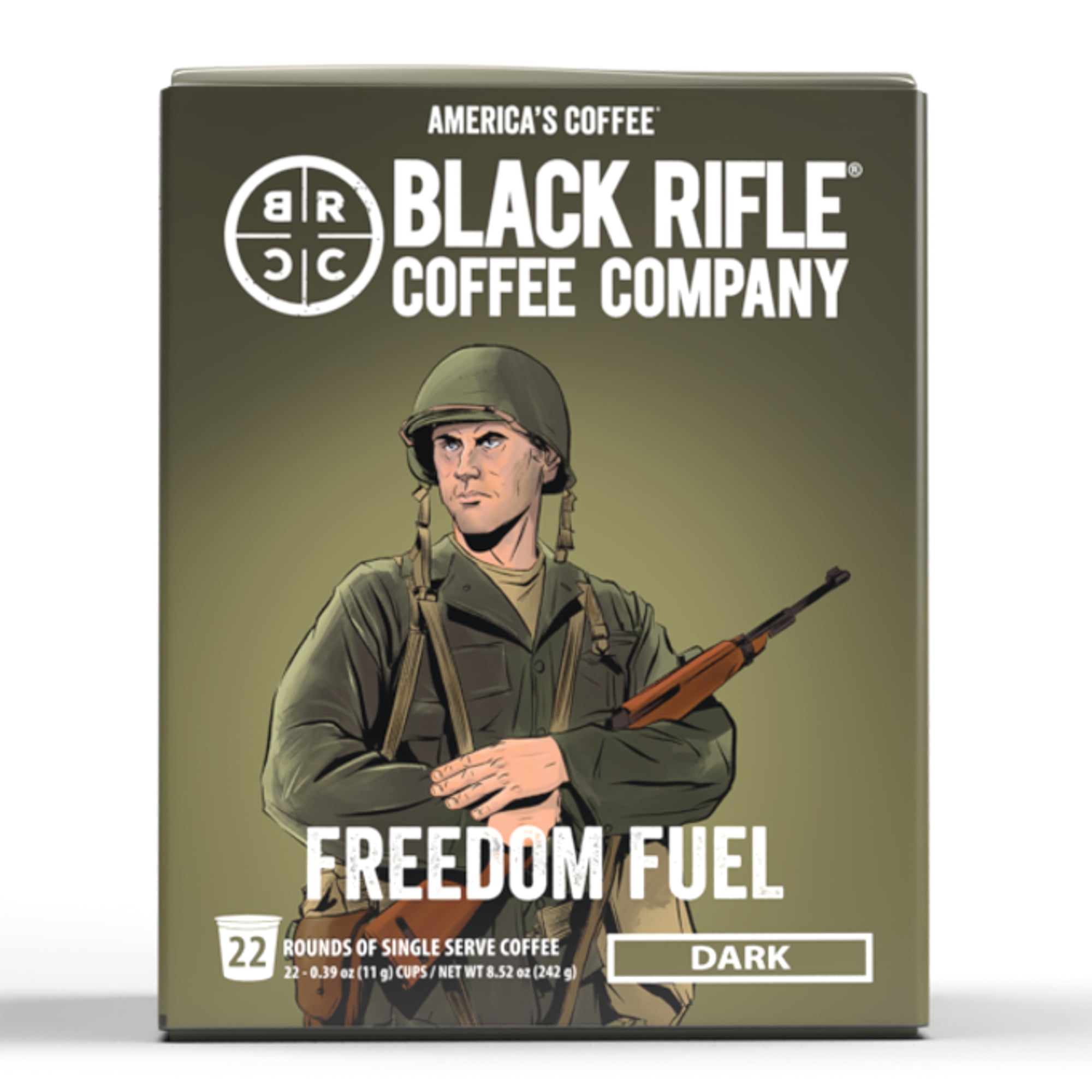 Black Rifle Coffee Company Freedom Fuel K-Cup Pods, Dark Roast, 22 Ct