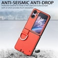 thumbnail image 3 of CCSmall for Oppo Find N2 Flip Case with Ring, Slim PU Leather Protective Cover Phone Case Oppo Find N2 Flip ZH Orange, 3 of 8